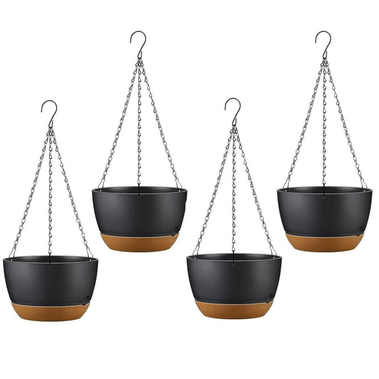 4-Piece: 9.64" Diameter Hanging Planter with Drainage Holes DailySale