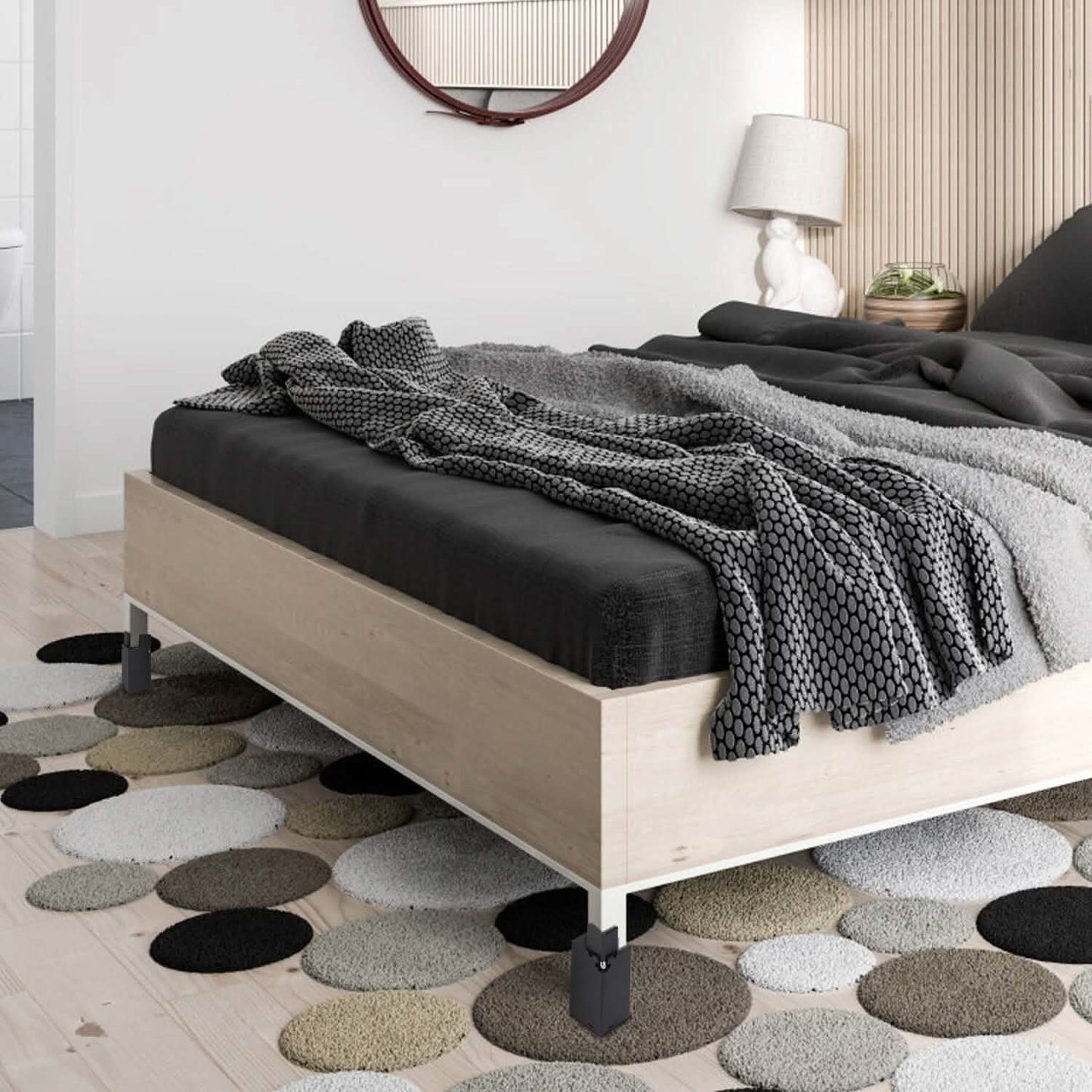 4-Piece: Adjustable Bed Riser with Screw Clamp DailySale