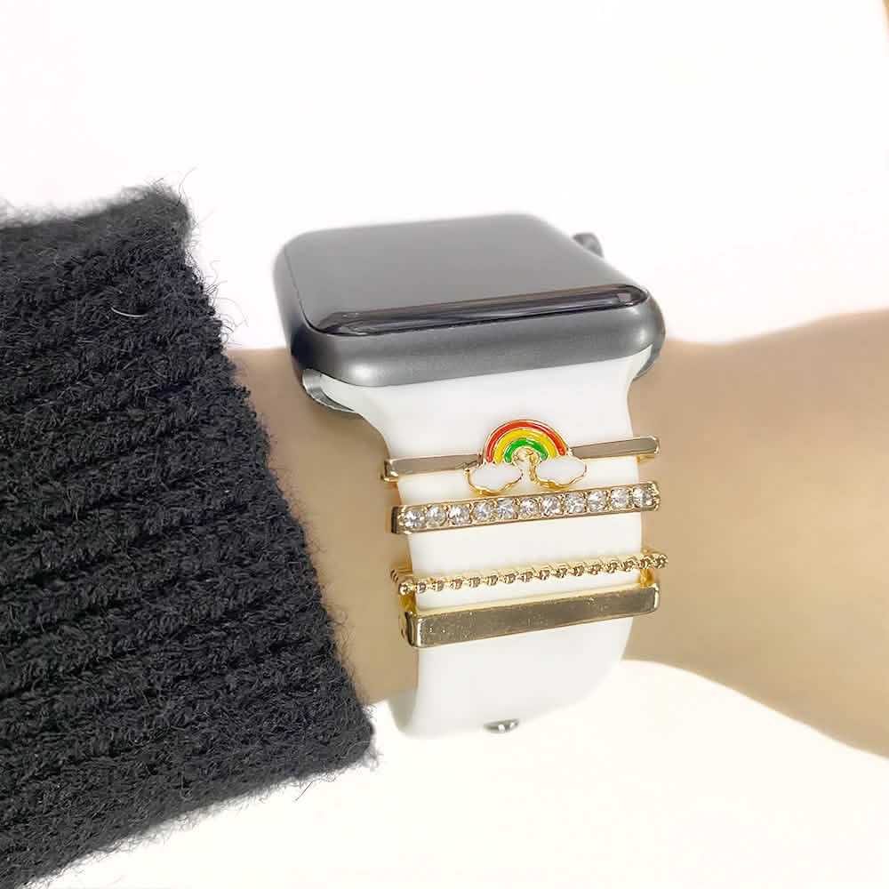 4-Piece Set: Decorative Apple Band Charms DailySale