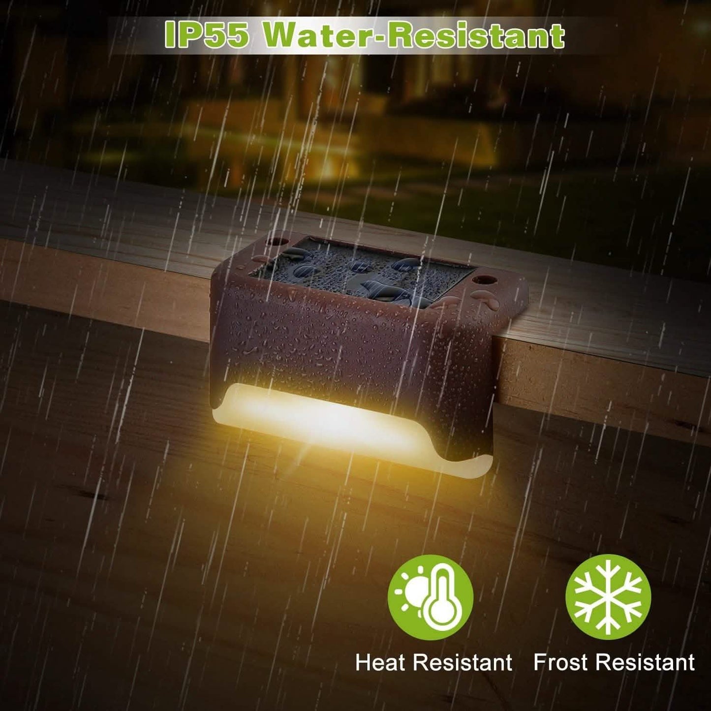 4-Piece: Solar Powered LED Step Lights DailySale