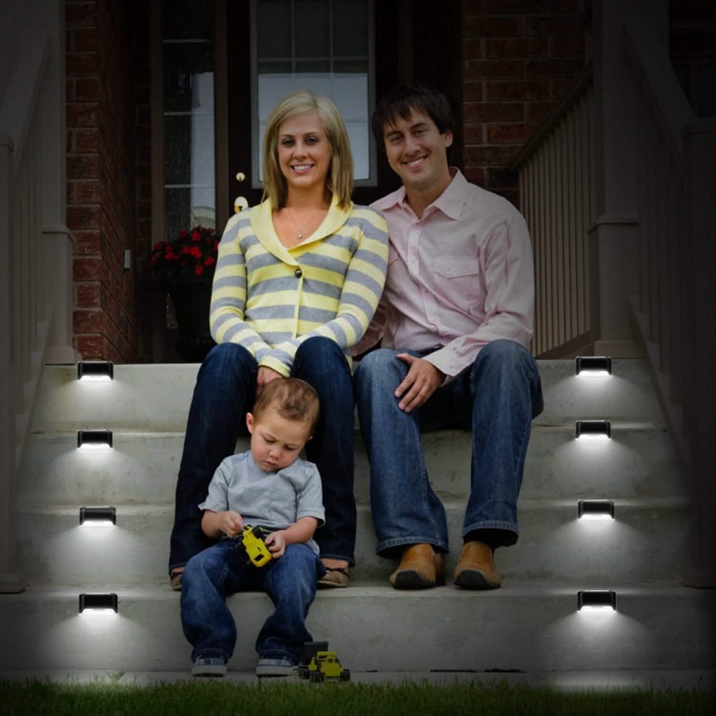 4-Pieces: Solar Powered LED Step Lights DailySale