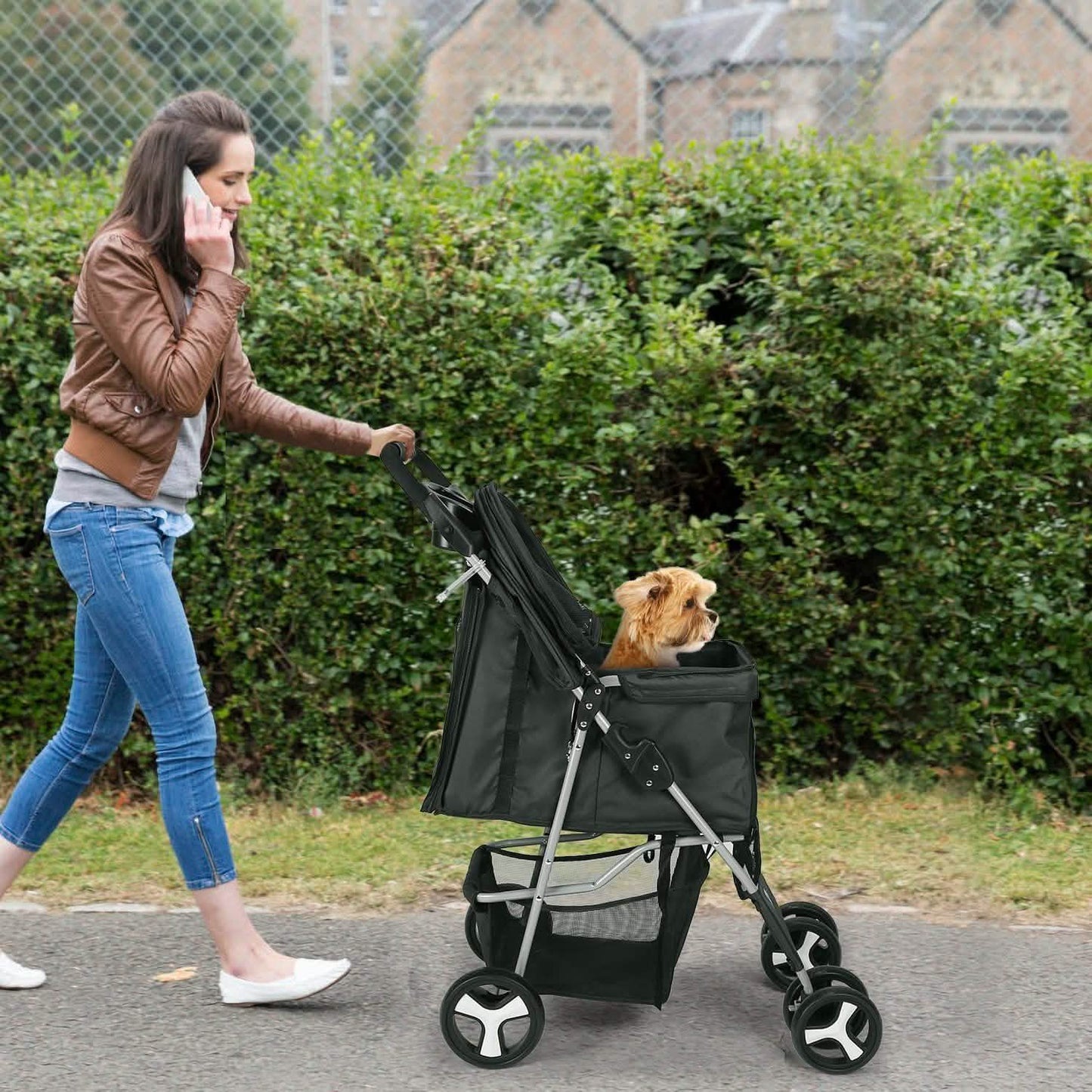 4 Wheels Pet Foldable Stroller DailySale