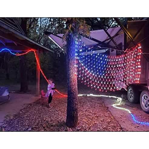 420 LED American Advanced Flag String Lights DailySale