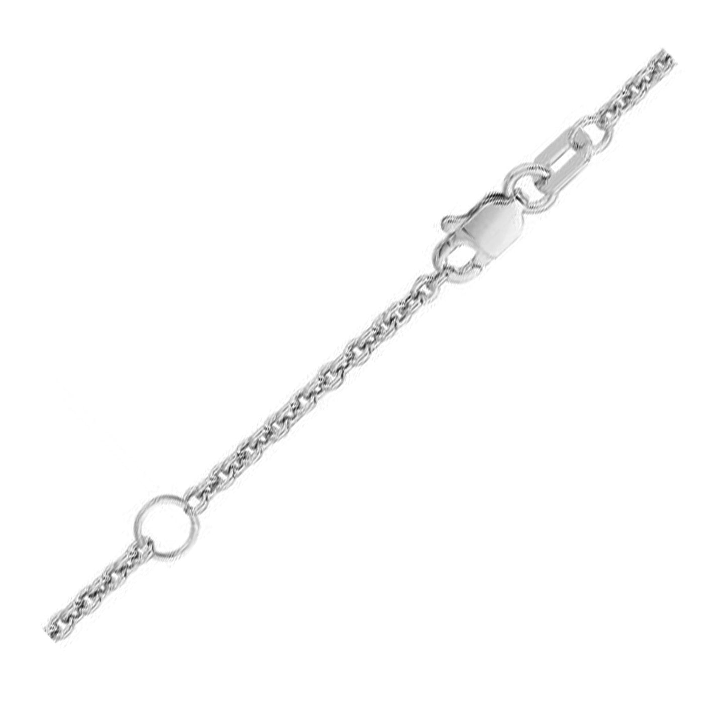 Extendable Cable Chain in 18k White Gold (1.80 mm) Bids.com