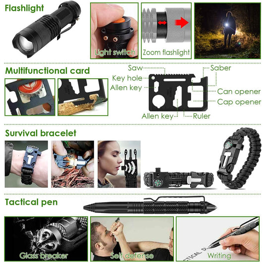 47-Pieces: Emergency Survival Kit EDC Gear Equipment Tool with Pouch DailySale