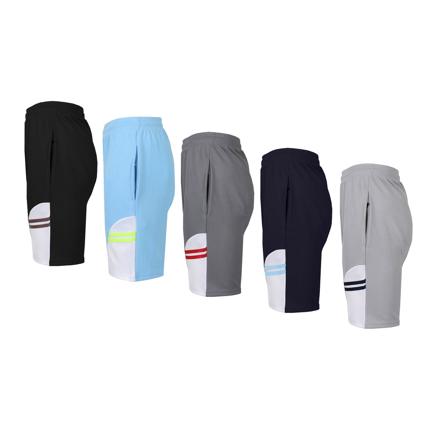 5-Pack: Men's Moisture Wicking Active Mesh Shorts DailySale
