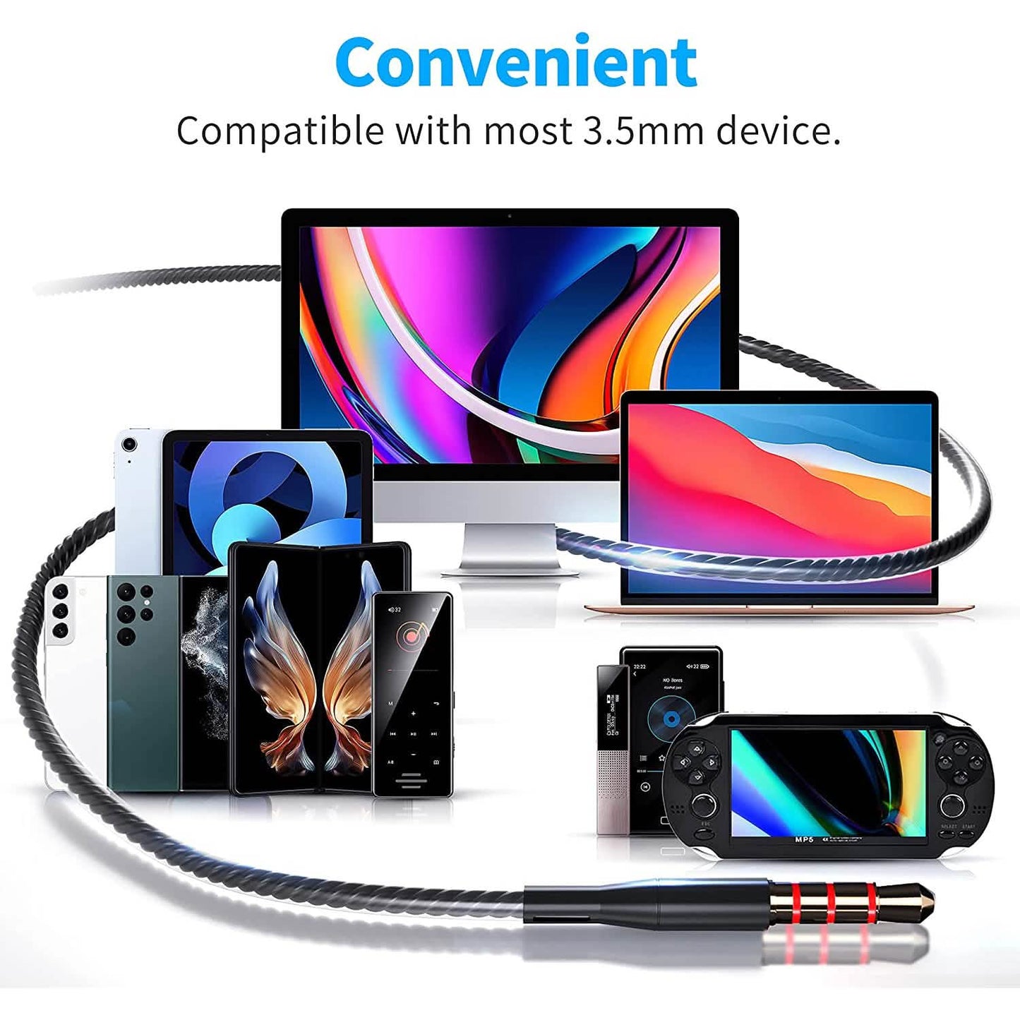 5-Pack: Microphone Wired Earbuds Isolating In-Ear Headphones DailySale