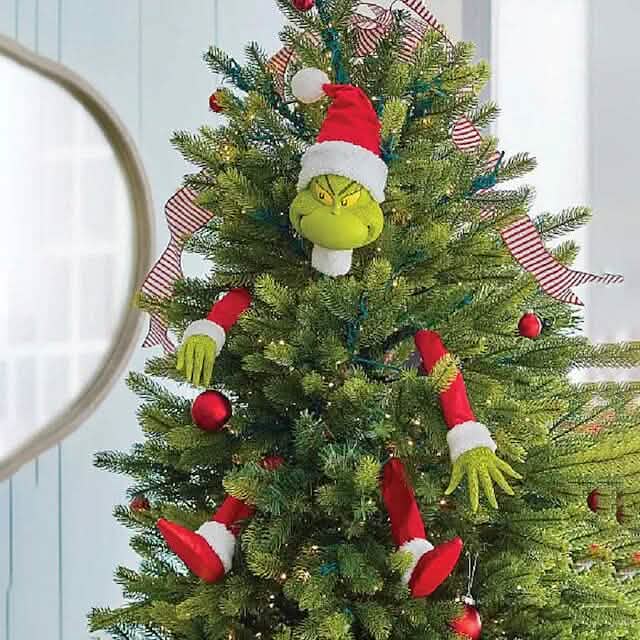 5-Piece Set: Grinch Christmas Tree Decorations, Elf Head, Christmas Tree Arms and Legs DailySale
