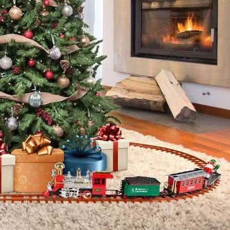 52-Piece Set: Santa's Choo Choo Electric Train with Working Light and Sound DailySale