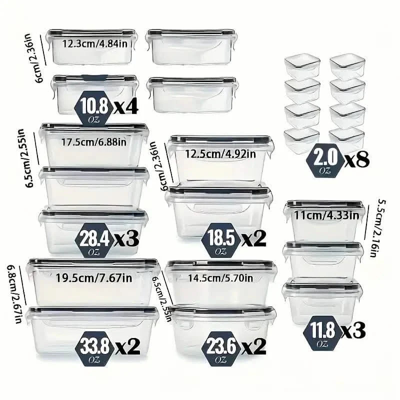 48-Piece Food Storage Container Set – Stackable, Microwave Safe, BPA Free DailySale