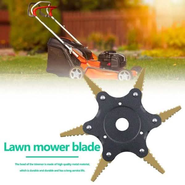 6 Leaves Lawn Mower Blade Metal Brush Cutter Blades Trimmer Blade DailySale