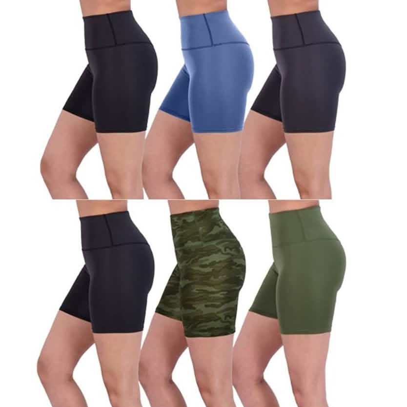 6-Pack: Active High Waisted Biker Shorts DailySale