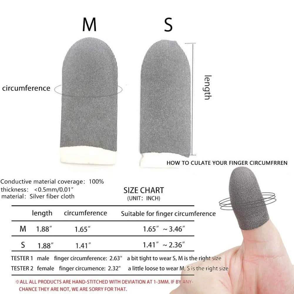 6-Pack: Pubg Mobile Finger Sleeve Anti-Sweat Breathable DailySale