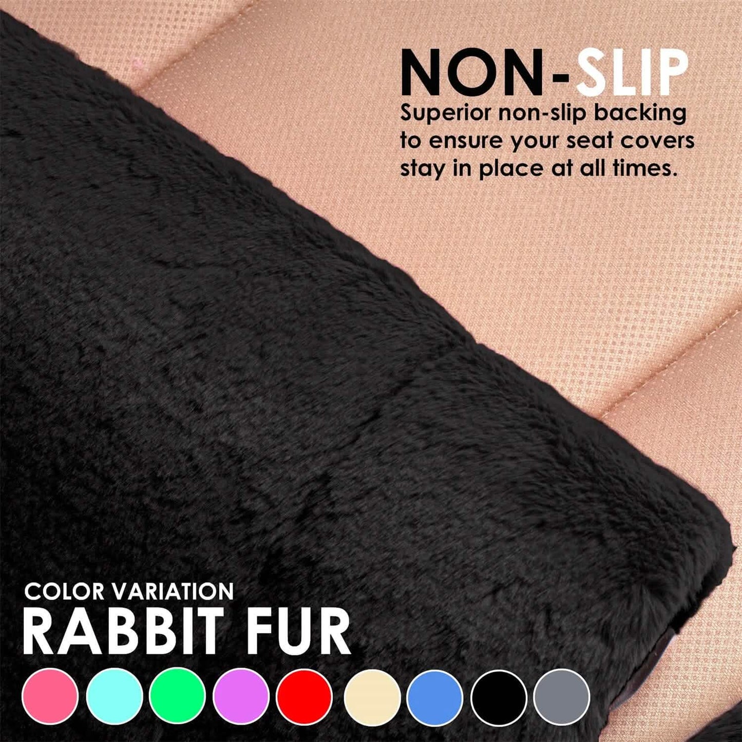 6-Piece Set: Doe16 Faux Rabbit Fur Car Seat Cushions DailySale