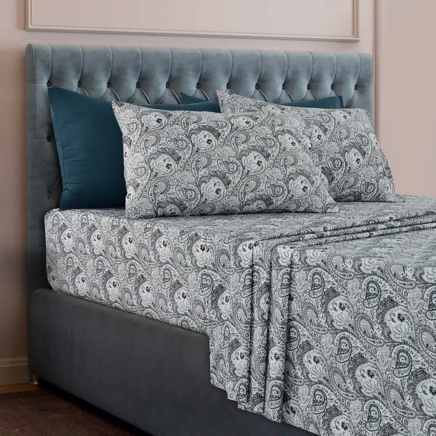 6 Piece Paisley Printed Sheet Set Bed Sheets Deep Pocket Bedding DailySale