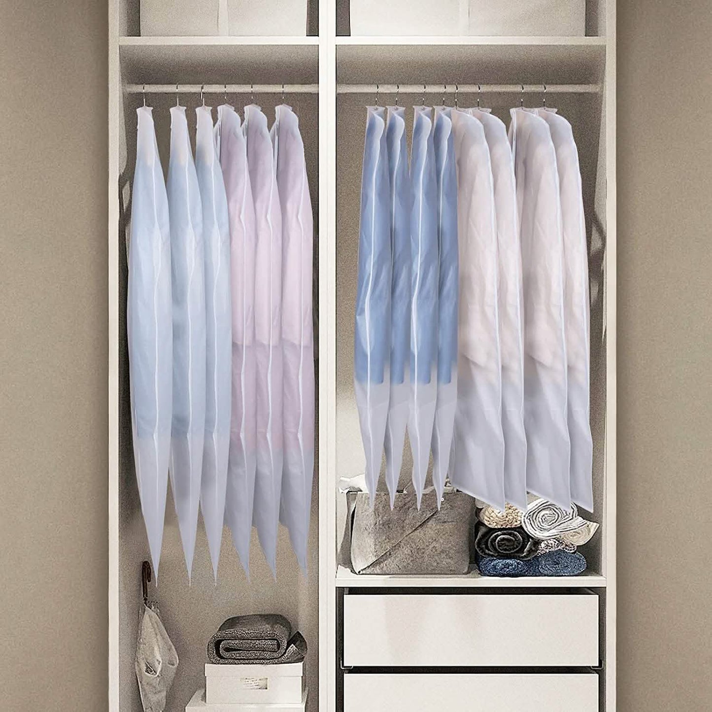 6-Pieces: Zilink Clear Garment Bag Dress Bags DailySale