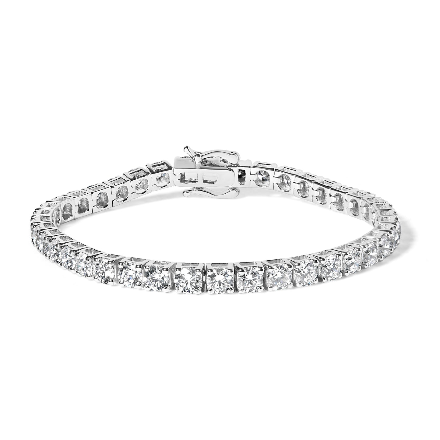 14K White Gold 2.00 Cttw Prong Set Lab Grown Round Diamond Classic Tennis Bracelet (F-G Color, VS2-SI1 Clarity) - 7.25" Bids.com