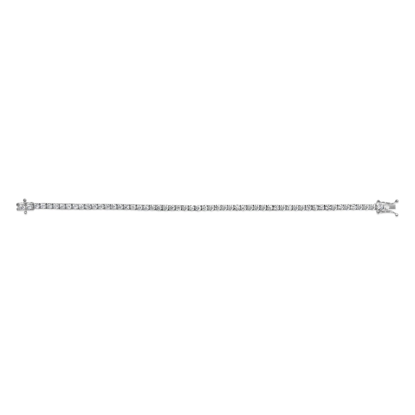 14K White Gold 5.0 Cttw Lab Grown Diamond Tennis Bracelet (F-G Color, VS1-VS2 Clarity) - 7.25" Inches Bids.com