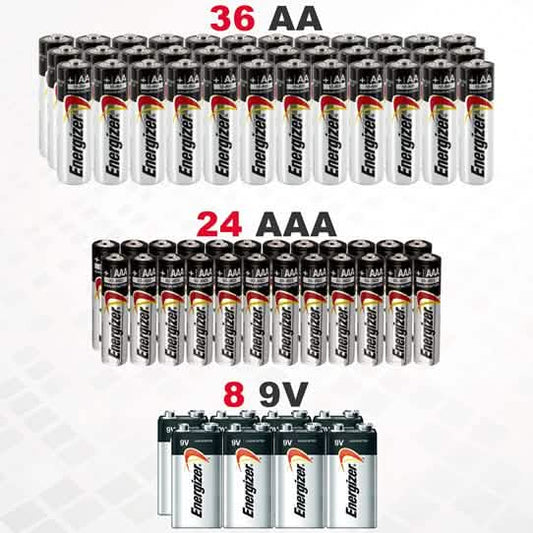 68-Pack: Bundle Of Energizer Batteries AA, AAA and 9V DailySale