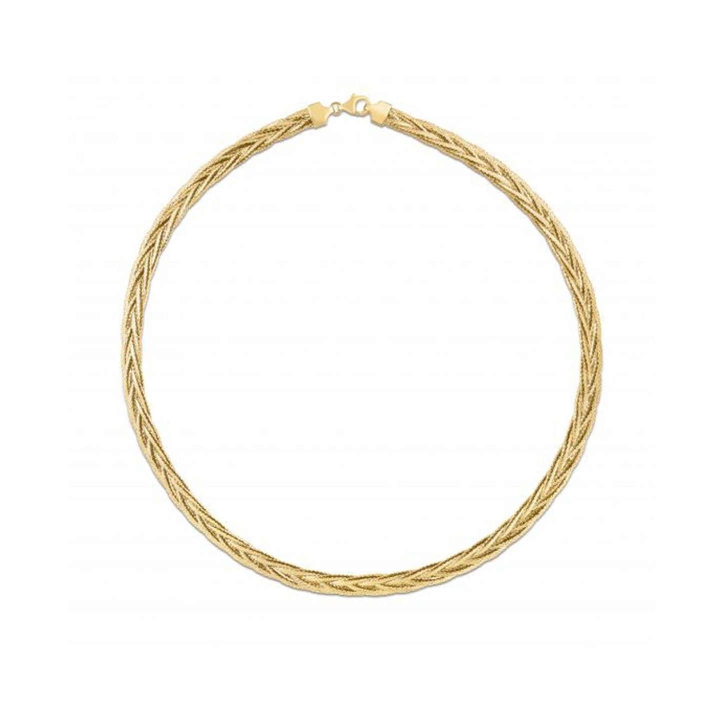 14k Yellow Gold Rapunzel Woven Necklace Bids.com