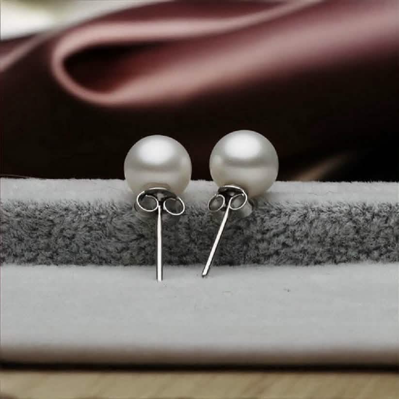 6mm 925 Sterling Silver Pearl Stud Earrings DailySale