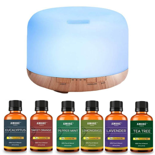 7-Piece Set: 5-in-1 Premium Ultrasonic Aromatherapy Diffuser with Essential Oil DailySale