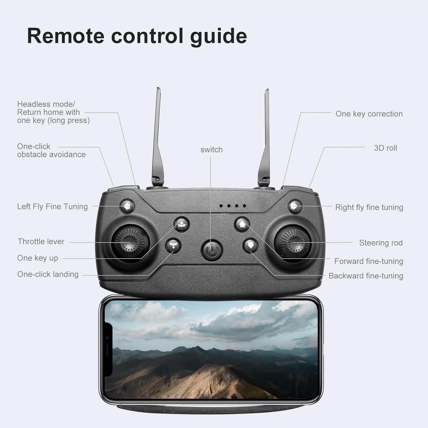 Drone HD Dual Camera, WiFi FPV Foldable RC Quadcopter DailySale