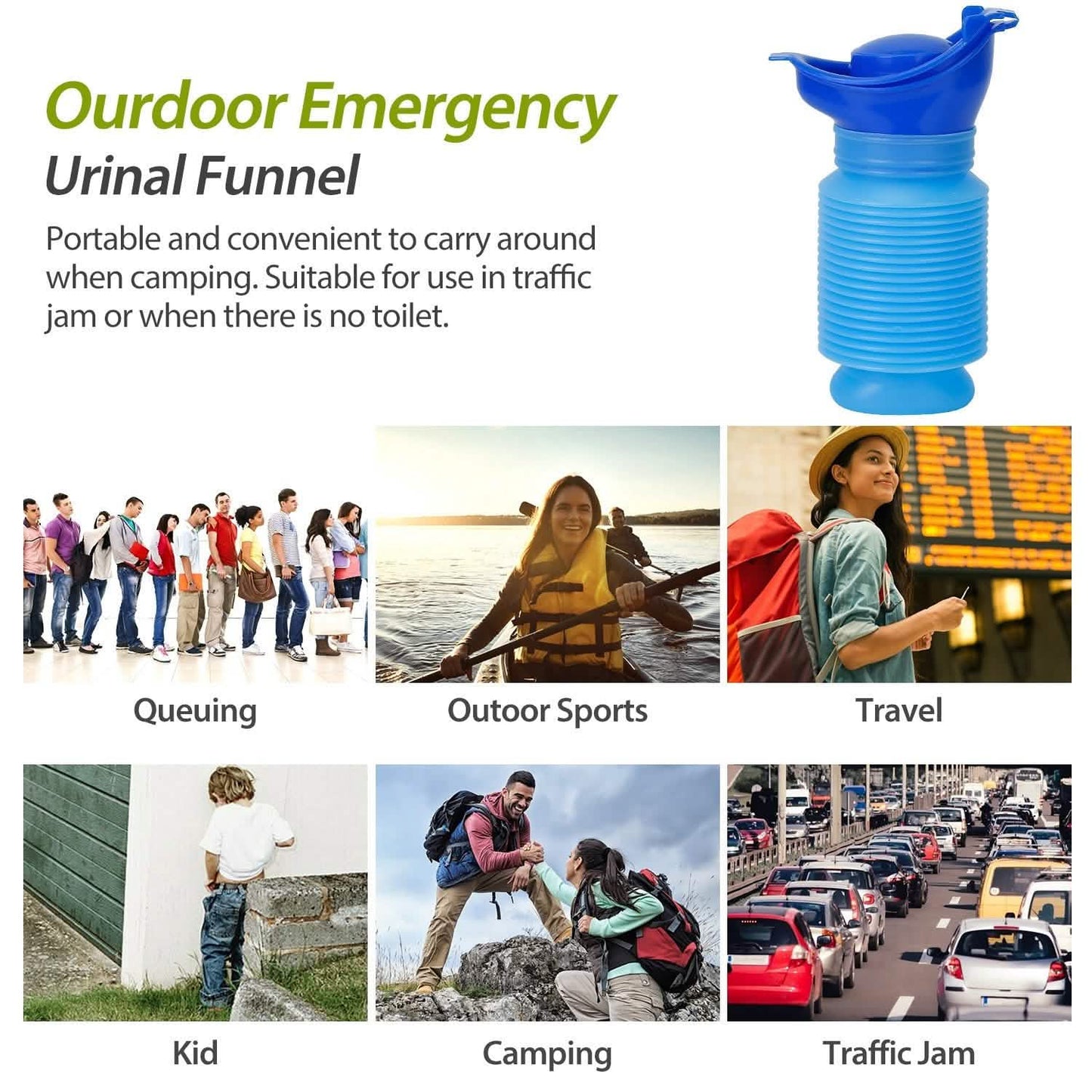 750ml Unisex Reusable Emergency Shrinkable Urinal DailySale