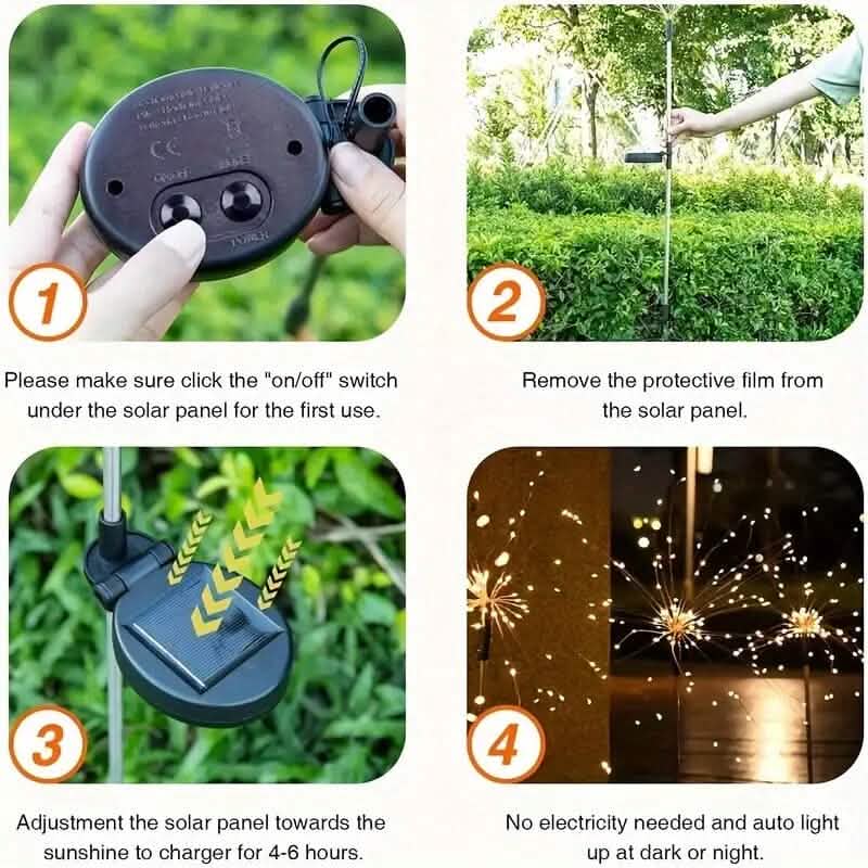 8 Lighting Modes Solar Festival Viewing Decorative Outdoor Lights DailySale