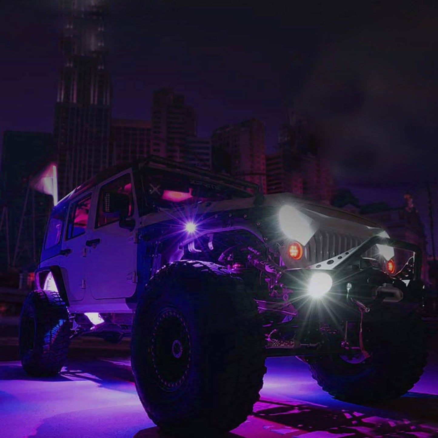 8-Pieces: Auto RGB LED Rock Light Kit DailySale