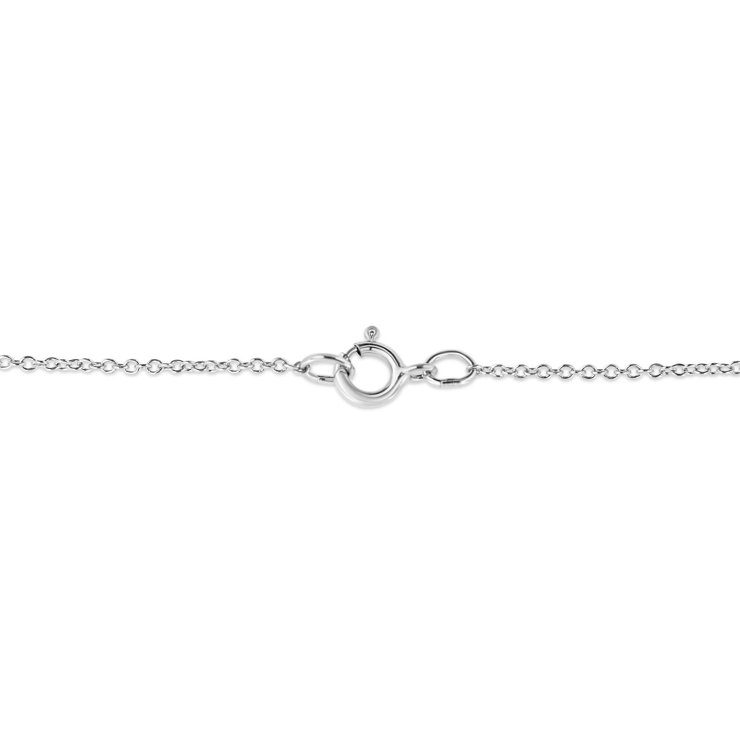 14K White Gold 1/4 Cttw Shared Prong Set Round-Ct Diamond 7 Stone Floral Cluster 18" Pendant Necklace (H-I Color, SI2-I1 Clarity) Bids.com