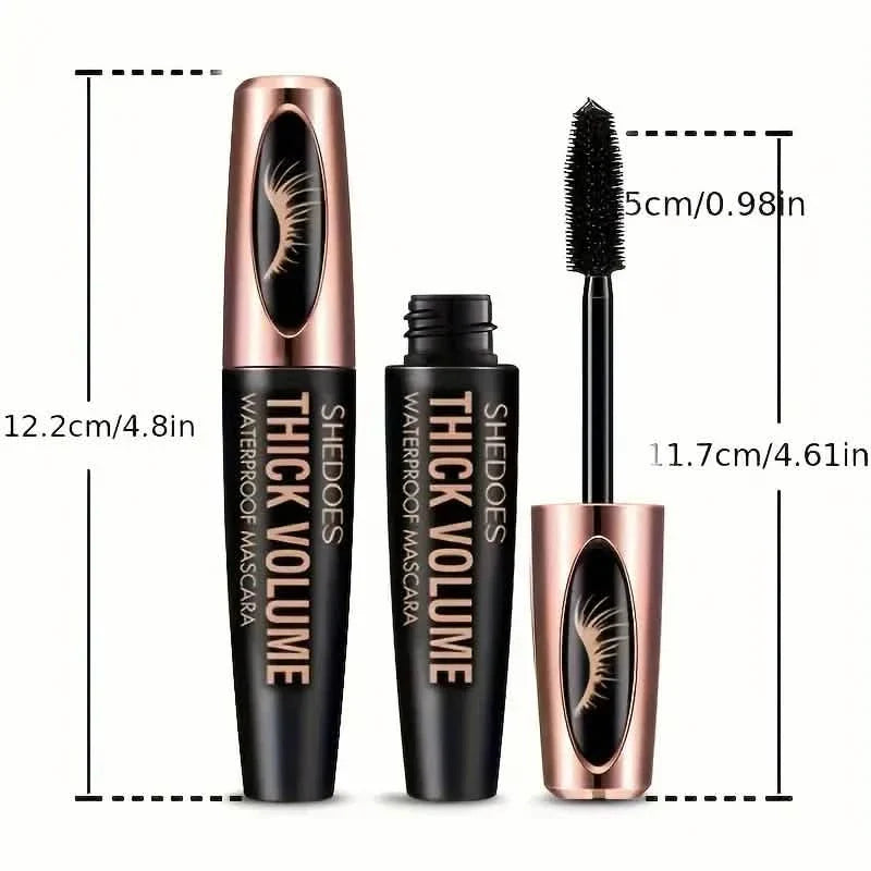 8D Curler Fiber Lash Mascara - Waterproof, Black, Thick Eyelash Shaping DailySale