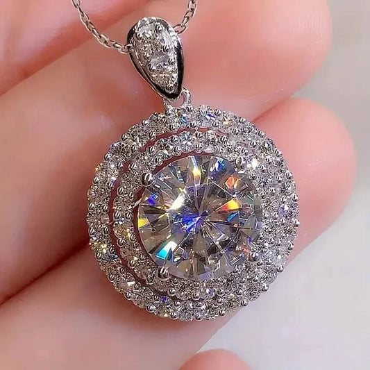 925 Silver Zirconium Oxide Collarbone Necklace DailySale