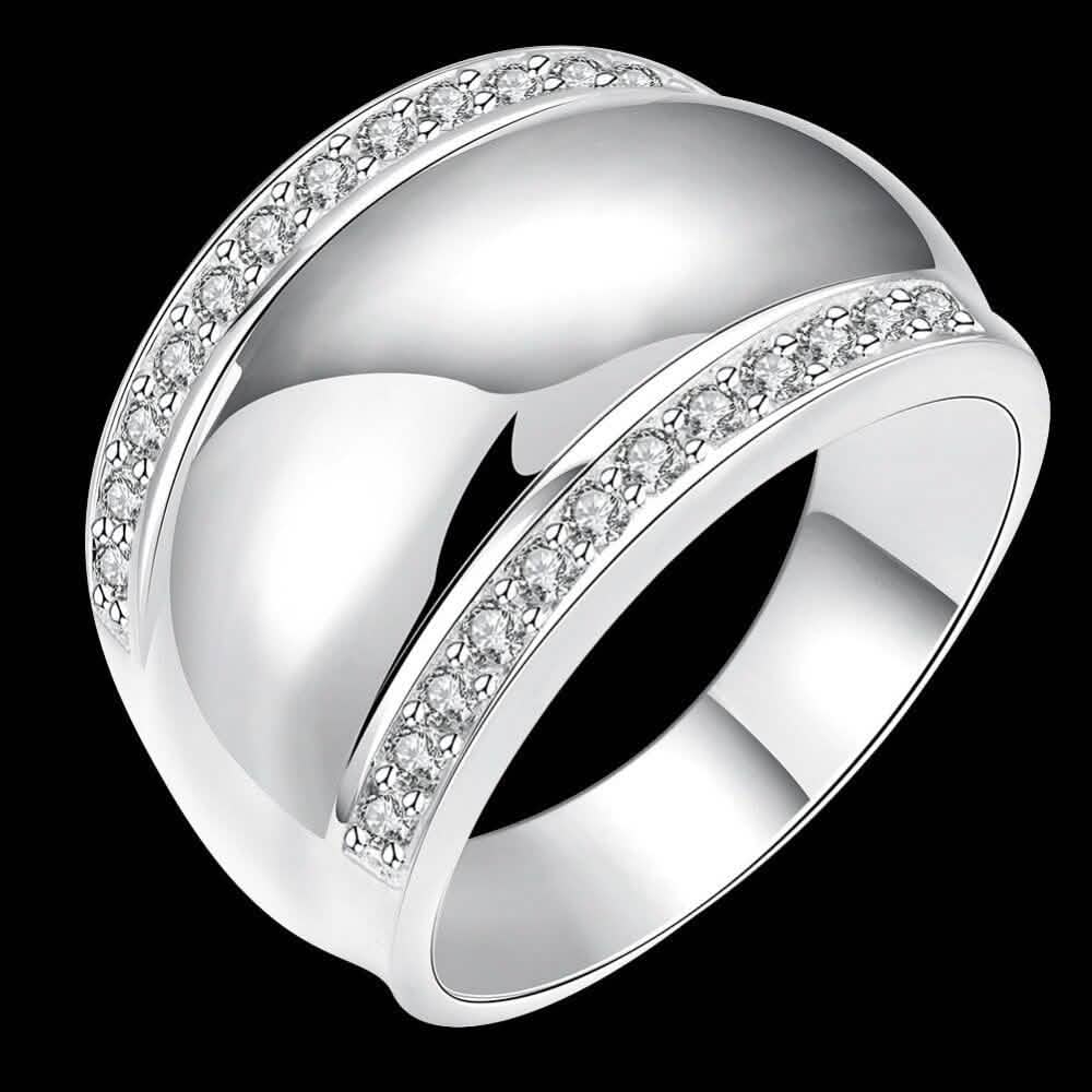 925 Sterling Silver Invisible Setting CZ AAAA Crystal Wedding Ring DailySale