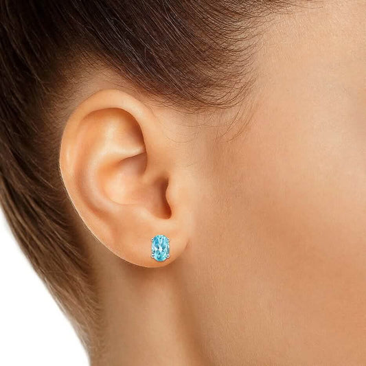 925 Sterling Silver London Blue Topaz Stud Earrings DailySale