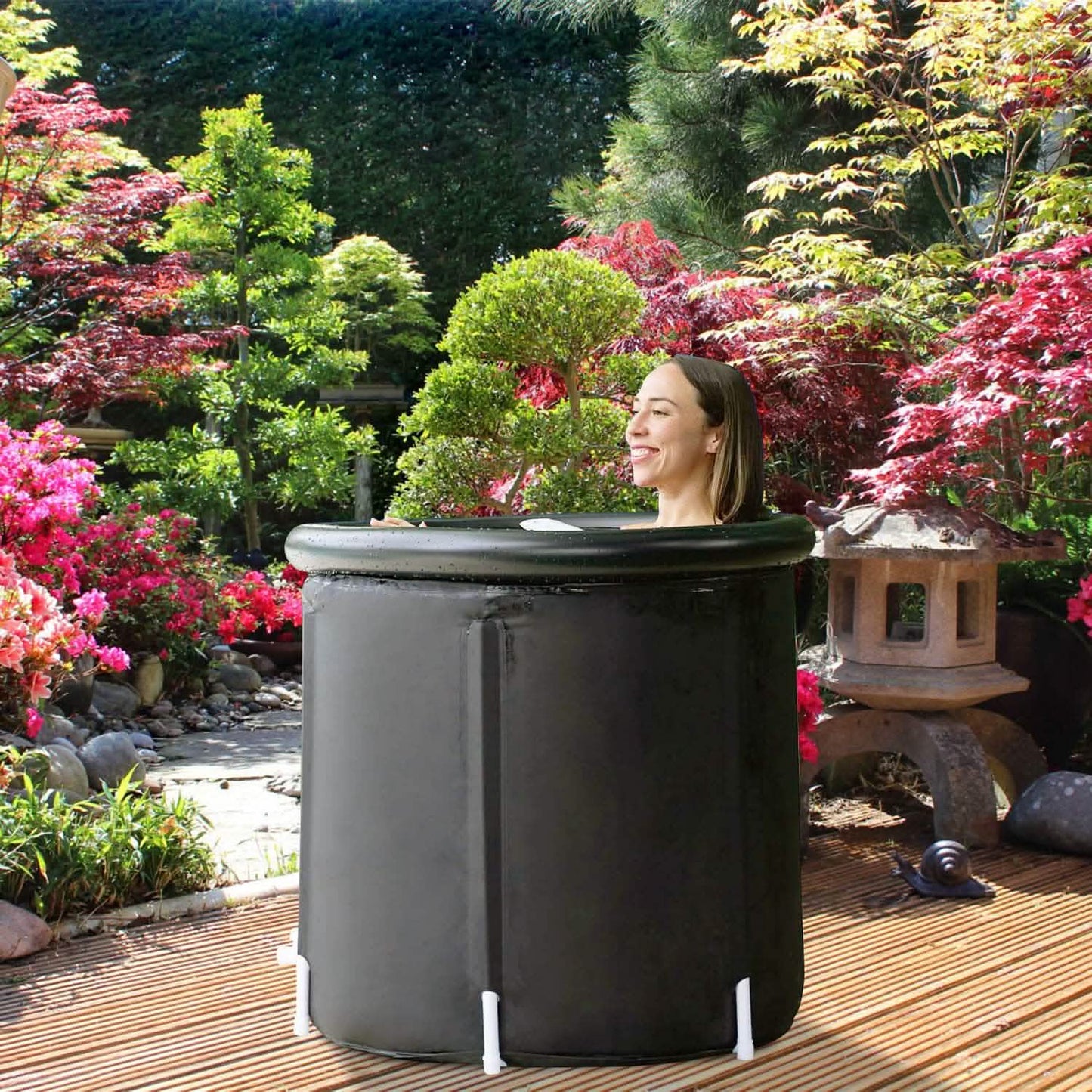 97 Gal Large Size Ice Bath Tub with Cover DailySale
