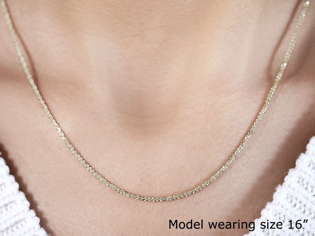 10k Yellow Gold Sparkle Chain 1.50 mm) Bids.com