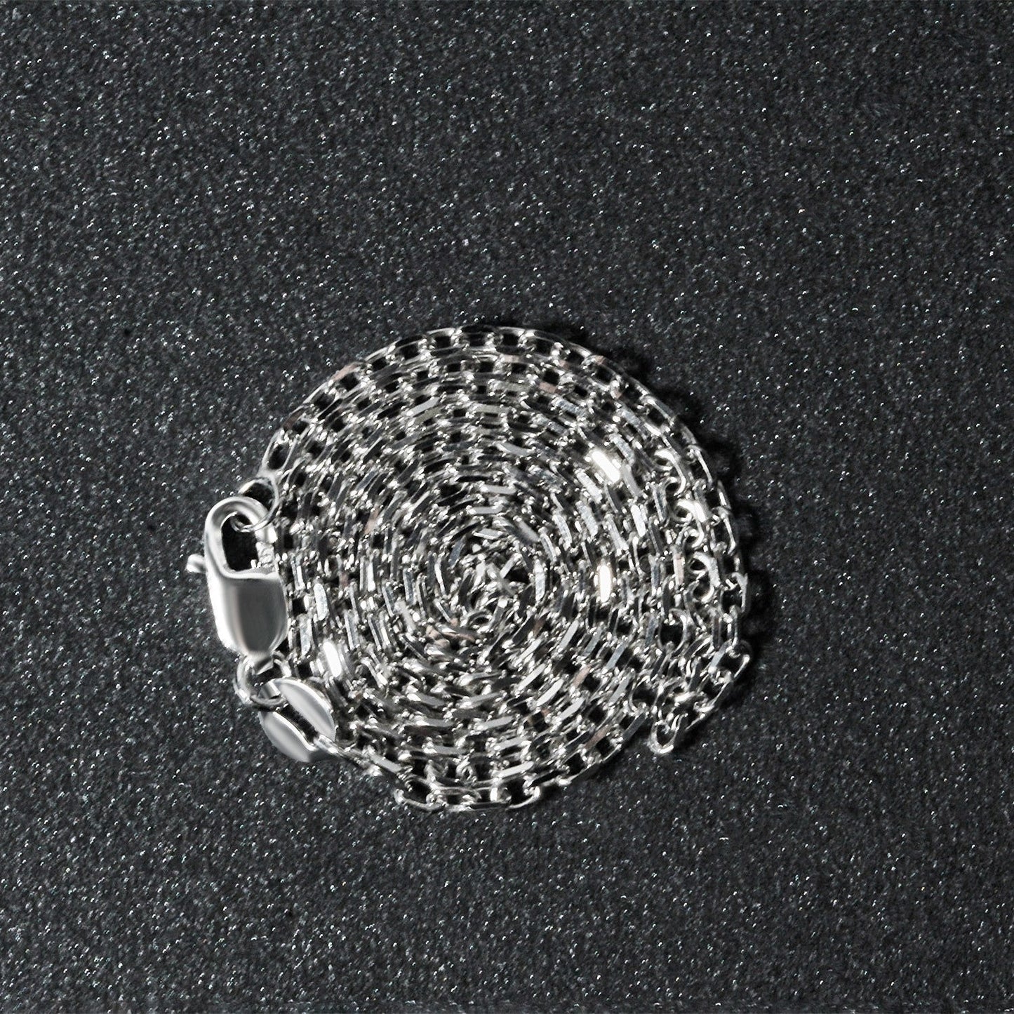 14k White Gold Diamond Cut Cable Link Chain 1.8mm Bids.com
