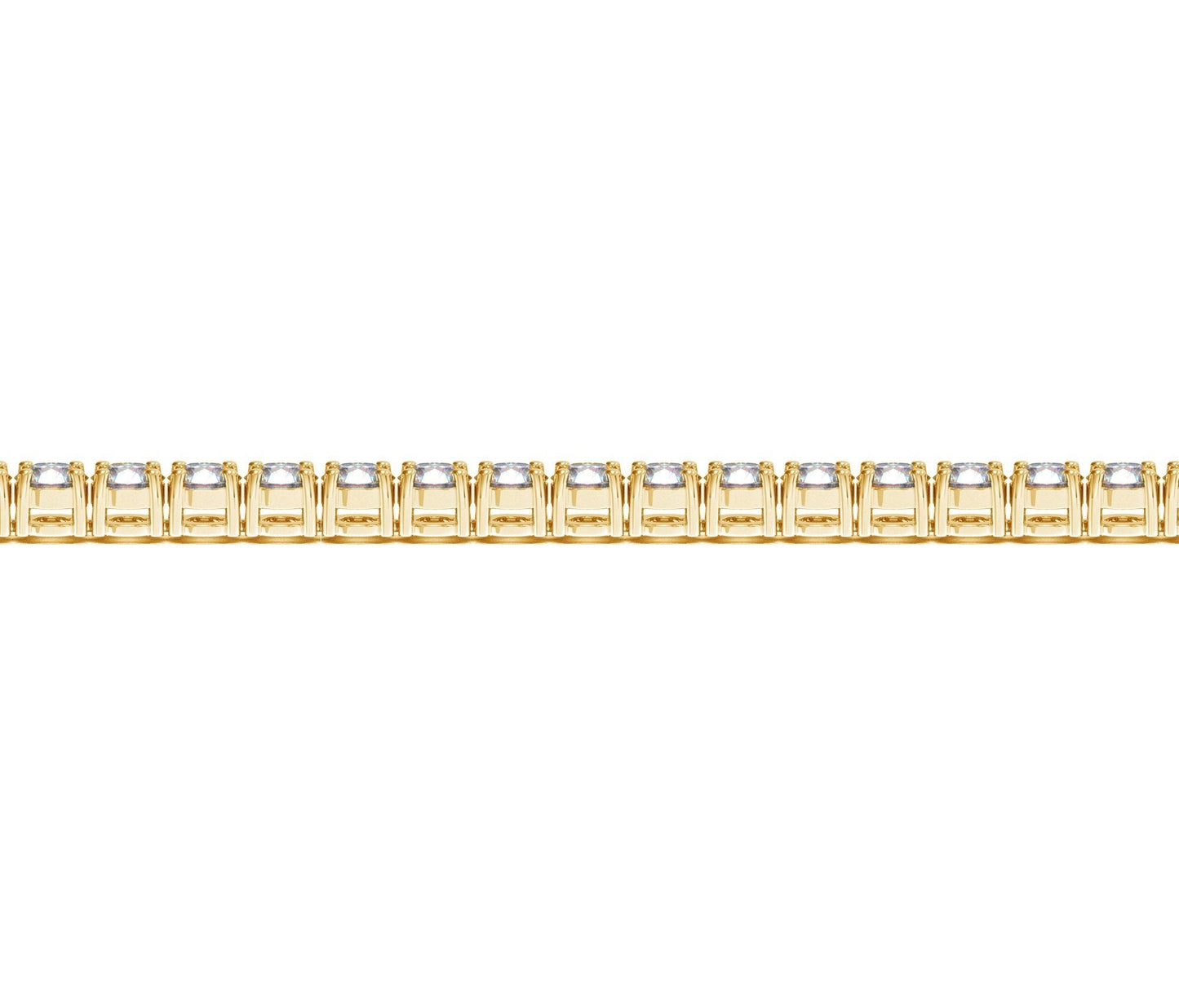 Lab Grown Round Diamond Tennis Bracelet in 14k Yellow Gold (10 cctw F/G VS2/SI1) Bids.com