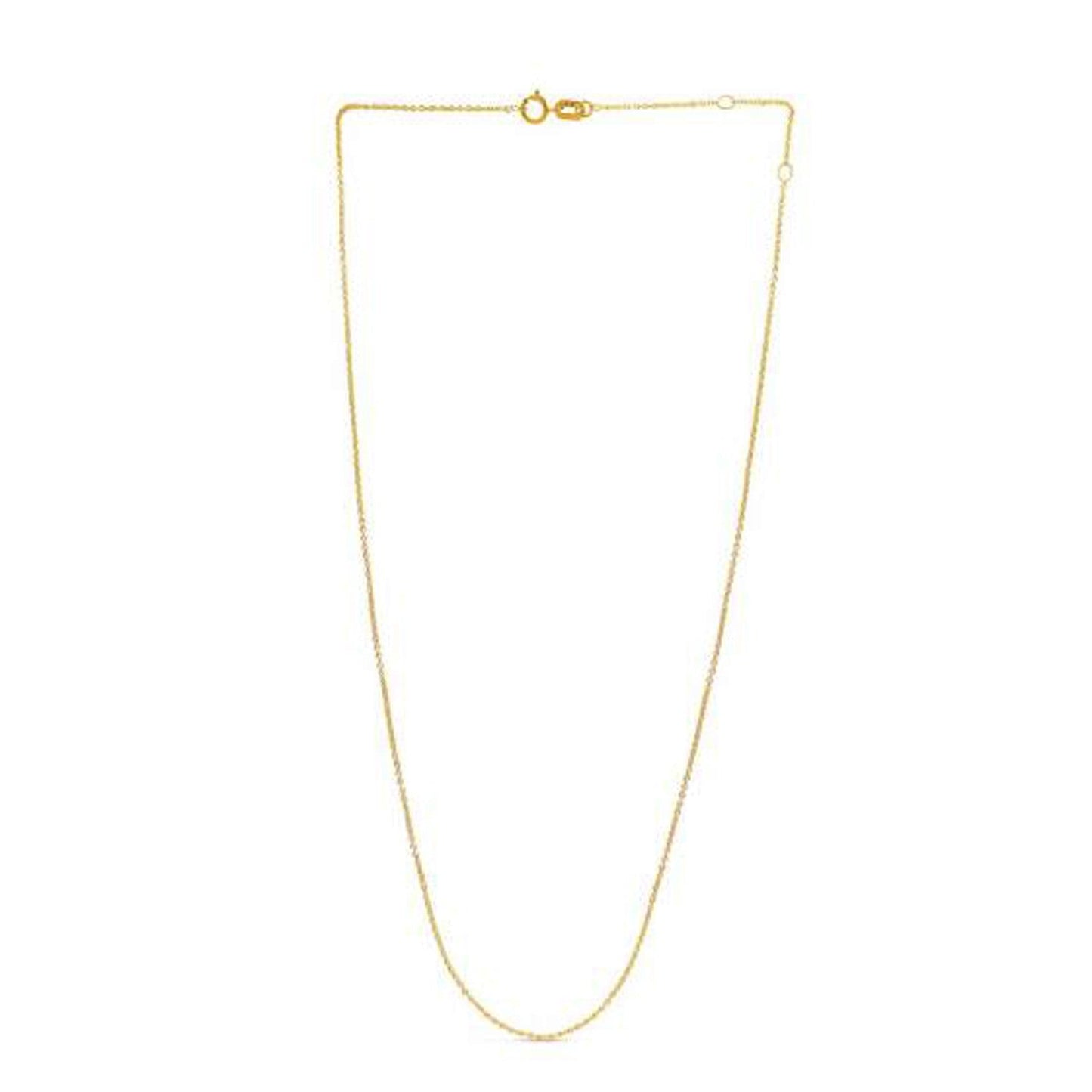 Adjustable Cable Chain in 14k Yellow Gold (0.97 mm) Bids.com