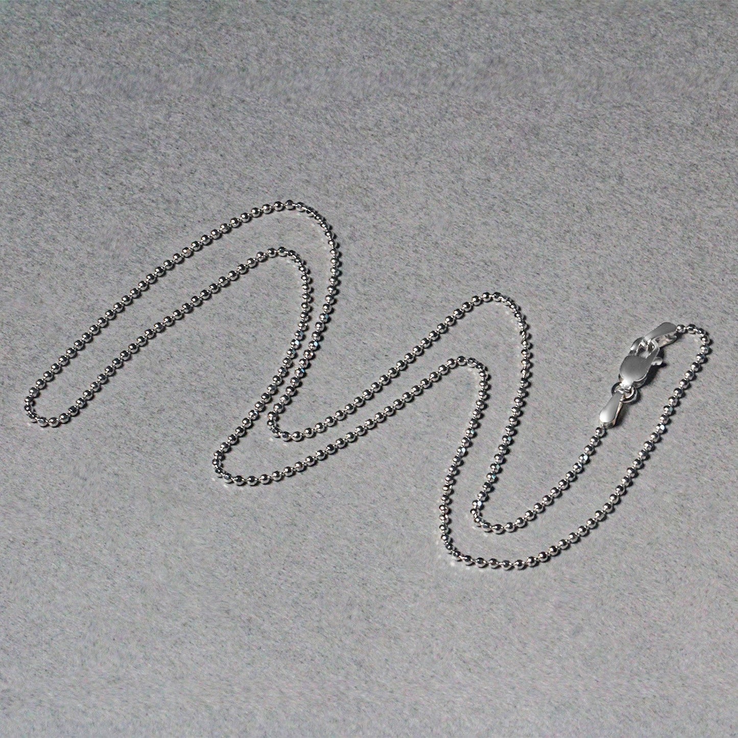 14k White Gold Diamond-Cut Bead Chain 1.2mm Bids.com