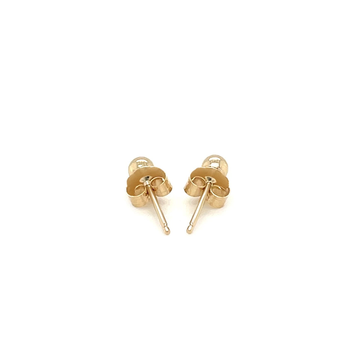 14k Yellow Gold Polished Round Stud Earrings Bids.com