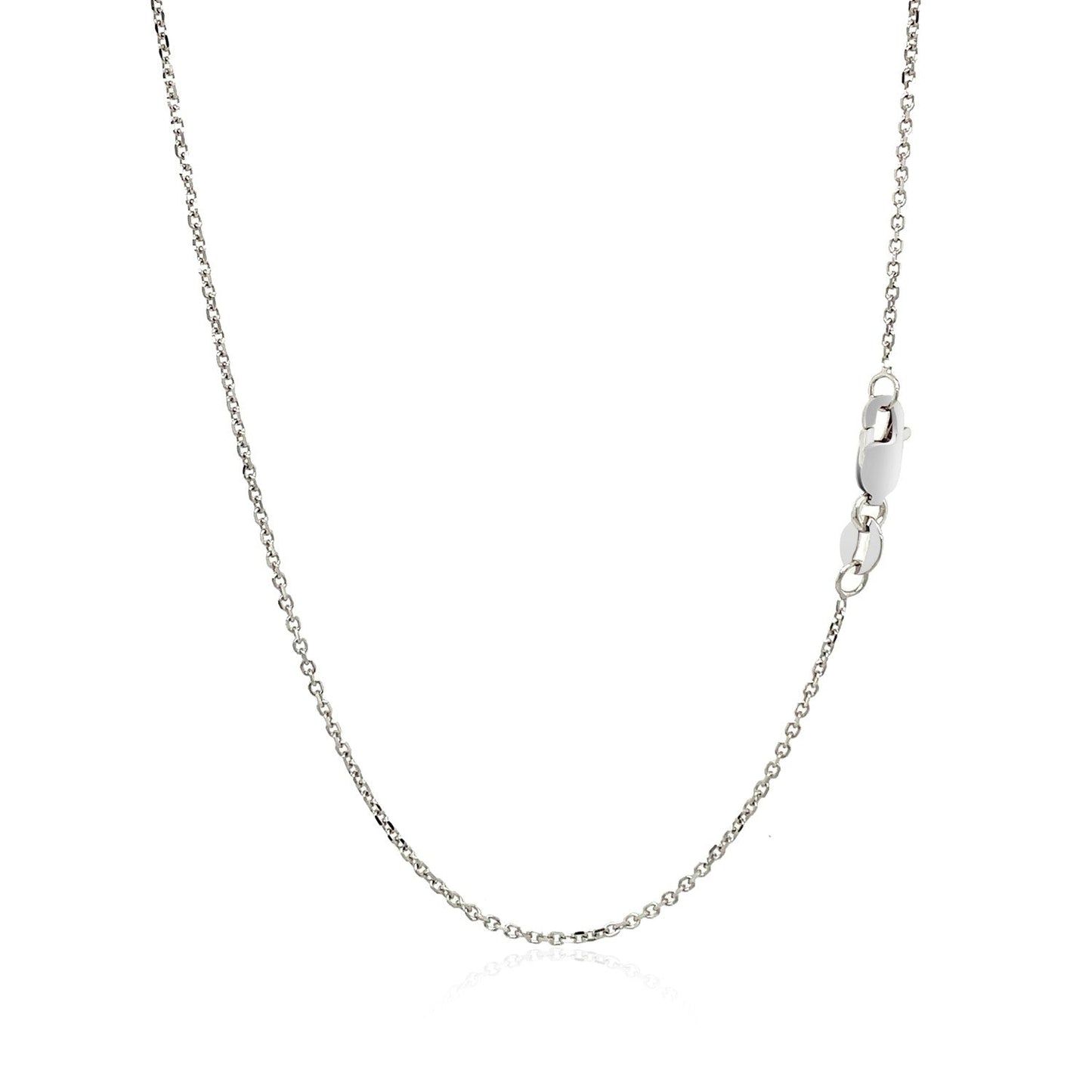 10k White Gold Cable Chain 1.1mm Bids.com