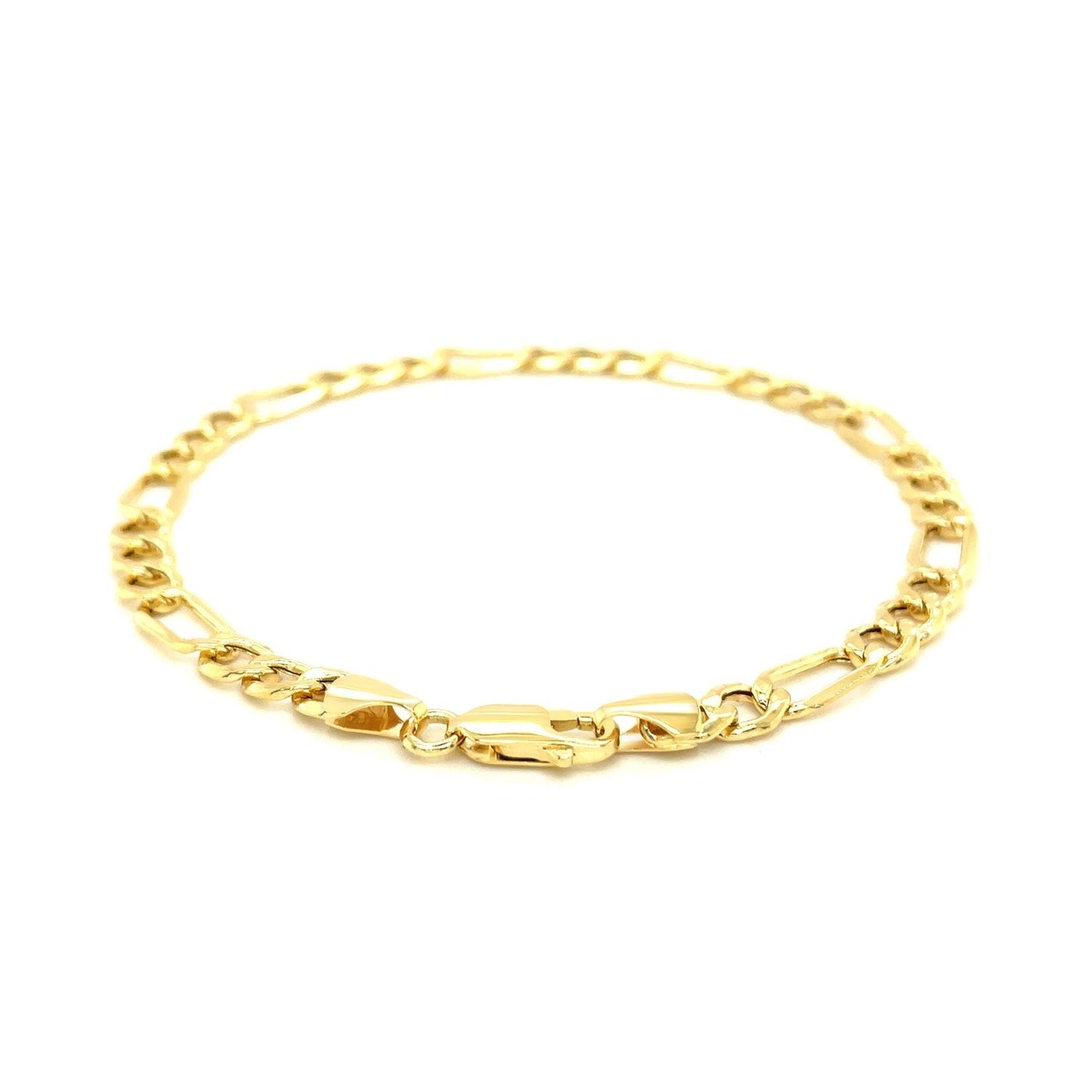 5.4mm 14k Yellow Gold Lite Figaro Bracelet Bids.com
