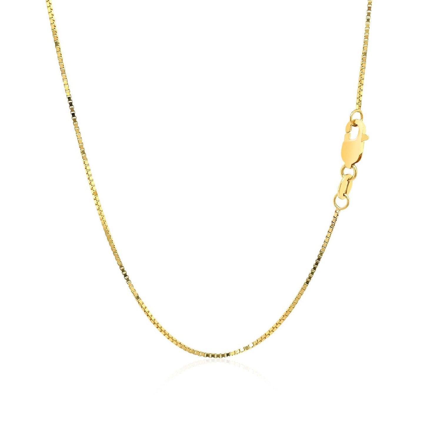18k Yellow Gold Box Chain 0.8mm Bids.com