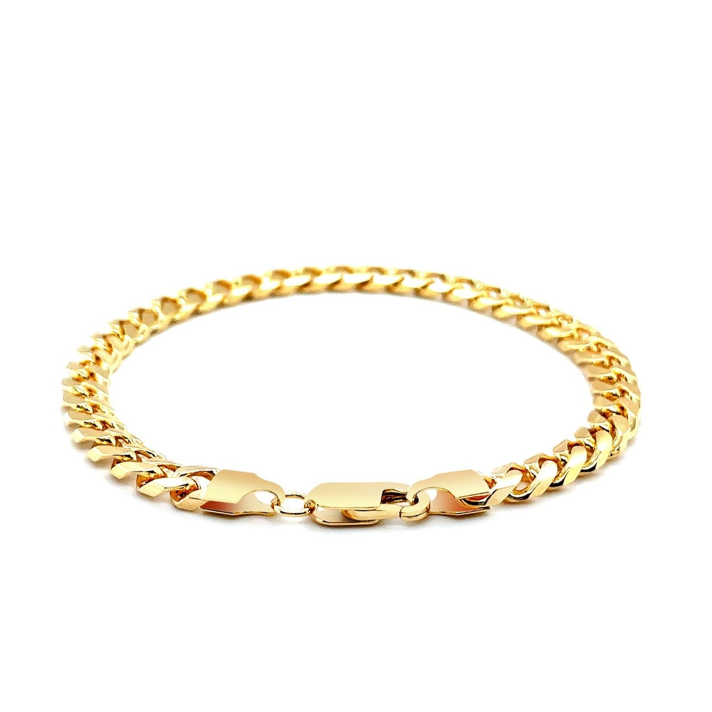 5.8mm 14k Yellow Gold Solid Miami Cuban Bracelet Bids.com