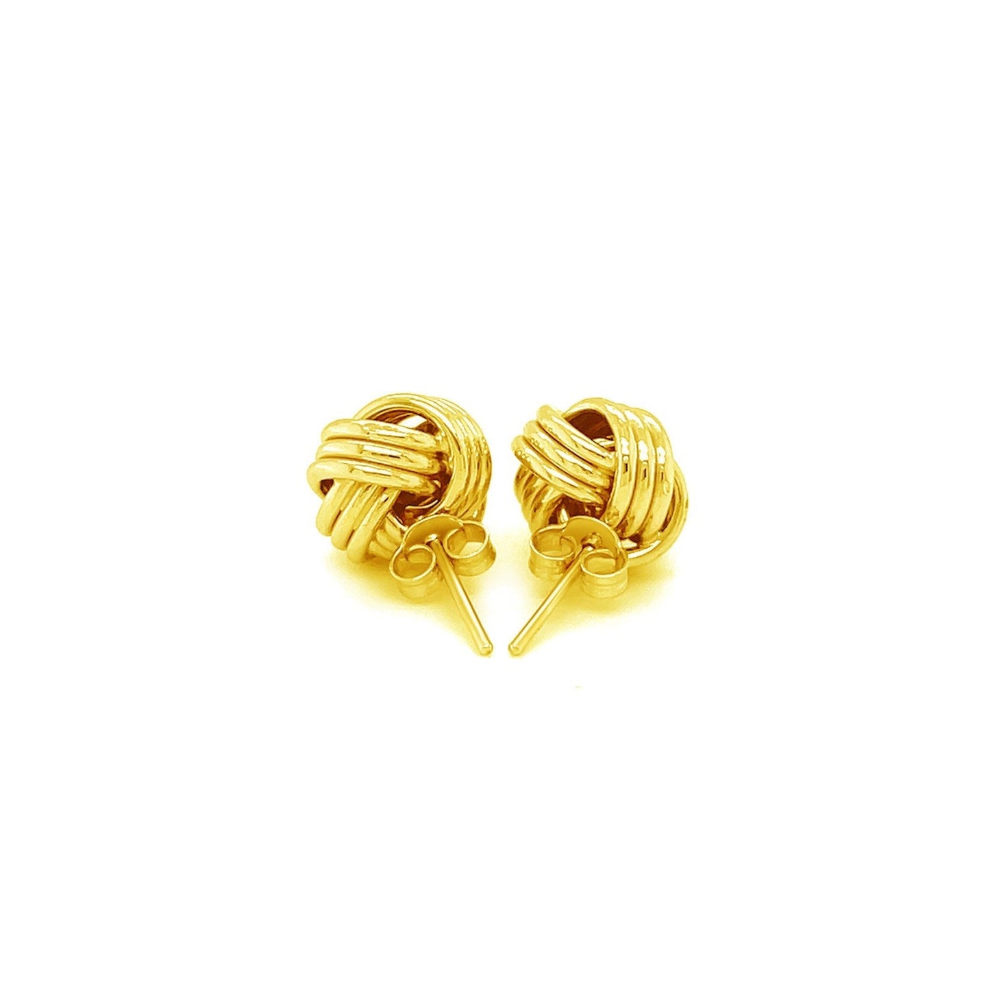 Love Knot Post Earrings in 14k Yellow Gold Bids.com