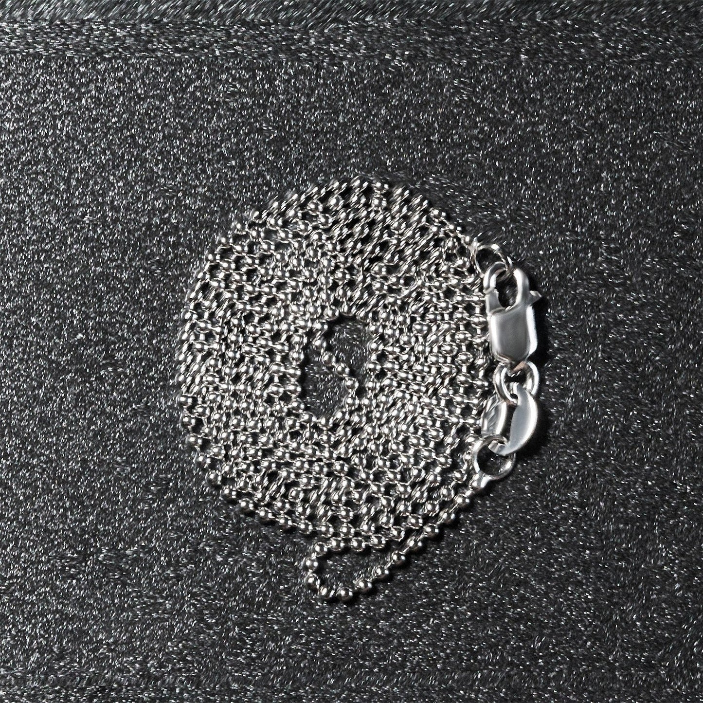 14k White Gold Bead Chain 1.0mm Bids.com