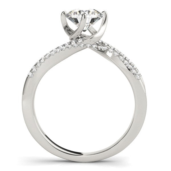 14k White Gold Spiral Design Pronged Diamond Engagement Ring (1 1/8 cttw) Bids.com