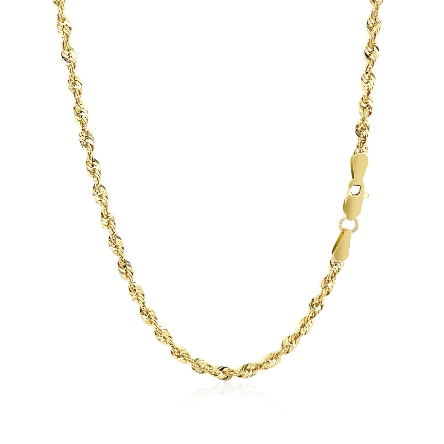 2.5mm 14k Yellow Gold Light Rope Chain Bids.com